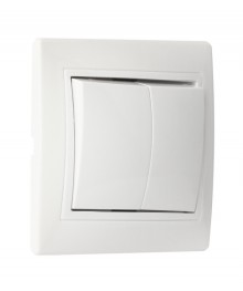 ВЕНЕРА выключатель 2-клавишный 10А белый, скрытая уст (SBE-01w-10-SW2-0) 10шт/упоптом с доставкой по Дальнему Востоку. Большой каталог розеток оптом по низкой цене. Розетки оптом.