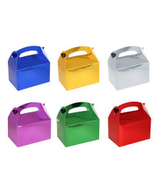 Коробка подарочная, складная, фольгированная, 15x9,2x9,2см, 6 цв.