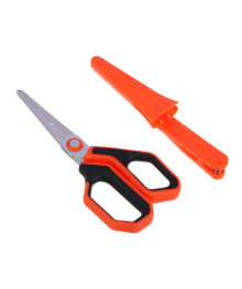 Ножницы универсальные 12,5см, лезвия 3CR13, рукоятка ABS+TPR, защитный футляр, блистер