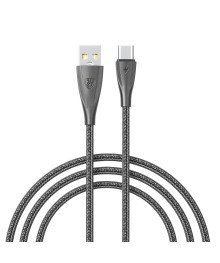 Кабель USB - TYPE C  BY Nylon Pro, 18Вт, 1 м, 3A, нейлон, черный