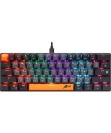 Клавиатура DEFENDER Apex GK-002 RU  3 цв,серый, радуж 61к, красн св