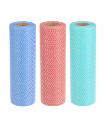 Набор салфеток из вискозы 30 шт в рулоне, 21х30см, 35г/кв.м., 3 цвета