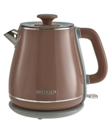 Чайник DELTA LUX DE-1019  ДВОЙНОЙ КОРПУС, 1,8 л, 2200Вт, коричневый (12)