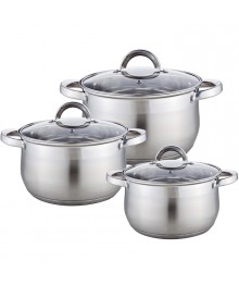 WEВBER Набор посуды 6 предметов ВЕ-616/6 (4) доставкой - Новосибирск, Новокузнецк, Горно-Алтайск. Низкие цены, большой ассортимент посуды оптом