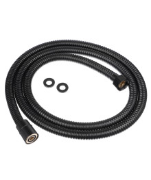 Шланг для душа 150см, 1/2"(Имп)-1/2"(Имп), сталь, латунь, EPDM, антитвист, черный RAIN