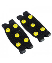 Противоскользящие накладки на обувь - Ледоходы на носок, 10х4,5см,5 шипов, силикон, пластик, металл