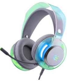 гарнитура Defender Glitch  игров ,белый ,RGB, провод 2 м