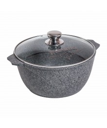 Мечта Кастрюля литая 5л АП Premium Grey со стекл крышкой арт 45901 (4) доставкой - Новосибирск, Новокузнецк, Горно-Алтайск. Низкие цены, большой ассортимент посуды оптом