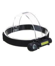 Фонарь ЕРМАК налобный, XPG+COB, 4 режима, 500мАч, зарядка Туре-С, 103х27х25 мм, пластик