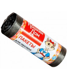 Мешки для мусора КОШКИН ДОМ 60 л*20 шт., серые 8 мкм