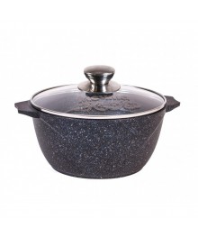 Мечта Кастрюля литая 2л АП Гранит Star со стекл крышкой арт 42803 (7) доставкой - Новосибирск, Новокузнецк, Горно-Алтайск. Низкие цены, большой ассортимент посуды оптом