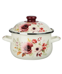 Кастрюля эмалированная Лаура, 18см, 2л, индукция