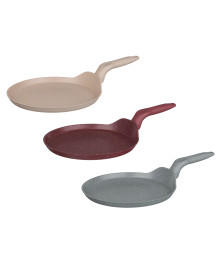 SATOSHI Мари Сковорода литая блинная d24см, антипригарное покрытие мрамор, индукция, 3 цвета