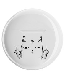 Гарнитура QUMO ViBE ВТ 0100 <Back off> Bluetooth BT 5.3, Type-C, 200mah+30mah, динамик 13мм., белый