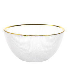 MILLIMI Салатник 15см, 630мл, стекло, золотая отводка