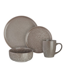 MILLIMI Набор стол.посуды 16пр (тар26см*4, тар20см*4, салатн14см*4, кружка340мл*4) керамика, серый