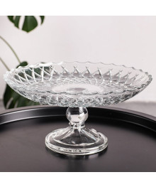 Ваза стеклянная 28см на ножке MICHELE SW1220GCL (4/1) Иран