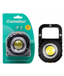 Фонарь  Camelion LED 56252  (фонарь для кемпинга 3XR03, черн., COB, 2 реж., 3 магн., пласт., ,блистари Camelion оптом. Большой каталог фонарей Camelion оптом по низкой цене со склада в Новосибирске.