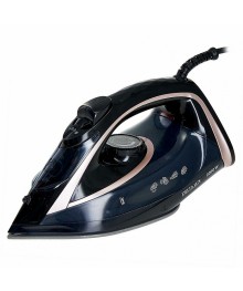 Утюг DELTA LUX DE-3001 черный с бронзовым: 2000 Вт,КЕРАМИКА, САМООЧИСТКА,ПАРОВОЙ УДАР, 320мл(10)гов оптом с доставкой по Дальнему Востоку. Продажа гладильных досок оптом со склада в Новосибирске.