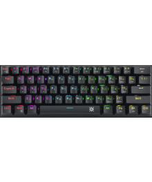 Клавиатура DEFENDER Cairon GK-081 RU,механич,красный61 кн Bluetooth, радужн