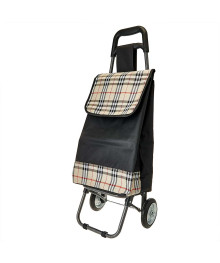 Тележка Delta DT-120  черный с бежевым, МЕТАЛ колеса, 50кг (10)