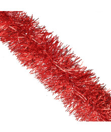 Мишура 200х9см, Норка, ПЭТ, красная