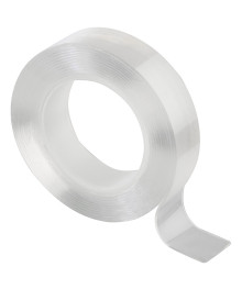 Нано-скотч двусторонний клейкий многоразовый, прозрачный, 3 м 10мм