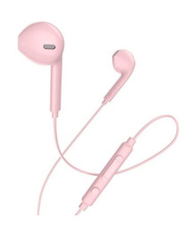 Наушники HOCO M55 вкладыши с микрофоном, 1,2 метра, розовый (31/310)