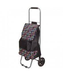 Тележка с сумкой грузоподъемность до 15кг, брезент, ЭВА, 30х22х86см, колесо d15см, HT-196-Aом. Портфели оптом в Новосибирске. Большой каталог портфелей оптом с доставкой по Дальнему Востоку.