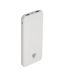 Внешний аккумулятор BY 10000мАч, 2xUSB-A, 1xUSB-C, 1xMicro-USB, ребристый, 10W белый