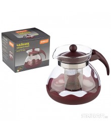 Чайник заварочный Mallony Decotto-1500 с пласт ручкой, 1,5л, фильтр из нерж ст.керамики в Новосибирске оптом большой ассортимент. Посуда фарфоровая в Новосибирскедля кухни оптом.