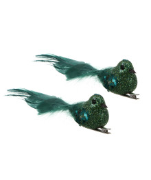 Птицы на прищепке 2шт, 3x14 см,  пластик, 26-611