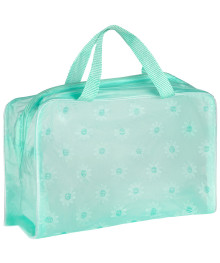 Косметичка на молнии, с ручками, цвет бирюзовый