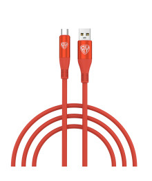 Кабель USB - TYPE C BY Flexi, 1 м, 3А, Быстрая зарядка QC3.0, оранжевый