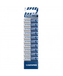 Бат LR6            Ergolux BP-12  (ПРОМО батарейка,1.5В) уп.12/720Батарейки оптом