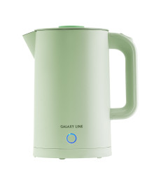 Чайник Galaxy LINE GL 0362, фисташк, 1,7л, 2,2 кВт, дв стенка из нерж стали AISI 304 и пищ.пласт