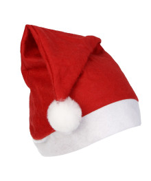 Колпак новогодний, 28x36см, полиэстер, красный