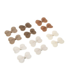 Зажим для волос детский, 2шт, 5,5х3,5см, 6 цветов, полиэстер, металл, ACS25-4