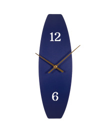Часы настенные СН 3712 - 006 из металла, 37*12 см, открытая стрелка, темно-синий "Волна" (5)