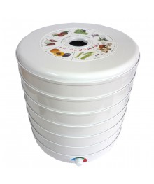 Сушилка для овощей и фруктов Ветерок-2 белый ЭСОФ-2-0,6/220-02 (6 поддов+ поддон для пастелы)