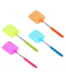 Мухобойка телескопическая, 26-74см, пластик, металл, 4 цветаоптом с доставкой по Дальнему Востоку. Средства от насекомых оптом с доставкой по Дальнему Востоку.