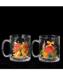 Кружка чайная 320мл 04с1208 новогодние символы стекло (531287)