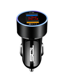 ЗУ в прикуриватель TDS TS-CAU69A (2*USB, QC3.0, 2400mA)