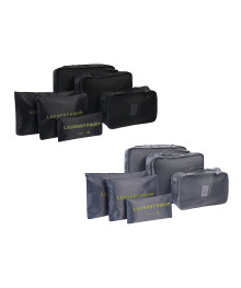 Органайзеры дорожные набор 6 шт тм ЮL, 6 размеров, 2 цвета, полиэстер