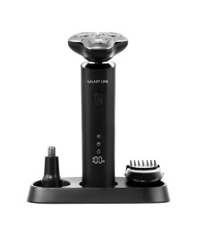 Электробритва Galaxy LINE GL 4276, черн, аккум Li-Ion 600 мА*ч, 2 скор, влагозащ IPX7, работа 45 ми