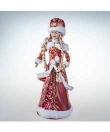 контейнер для подарка "снегурочка" 55см 897А (71491)грушки оптом. Елочные игрушки оптом по низкой цене со склада в Новосибриске. Елочные игрушки оптом.