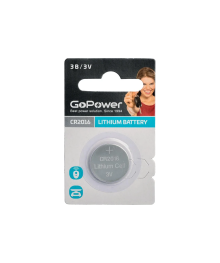 Бат CR-2016    GoPower BL1 Lithium 3V (1/50/2000)