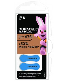 Бат ZA675 Duracell  (для слух аппар,BL-6, 1.45V,уп. 60шт/600)