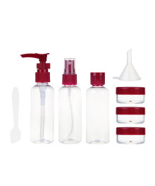 Набор емкостей дорожный 8 пр. (1шт-60мл,2шт-50мл,3шт-10 гр,лопатка+воронка) тм ЮL, пластик, ВЗ24-58