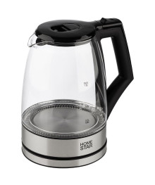 Чайник Homestar HS-1004 (1,8 л), стекло, пластик, черный